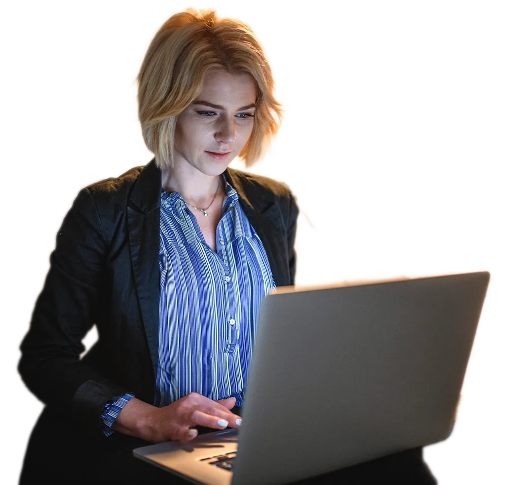 Woman Booking a TMJ Appointment Online Woman Booking a TMJ Appointment Online